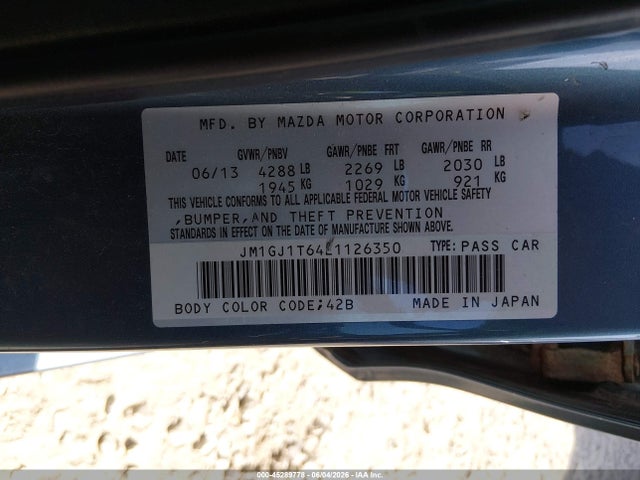 Продаж на аукціоні авто 2014 Mazda Mazda6 I Touring, vin: JM1GJ1T64E1126350, номер лоту: 45289778