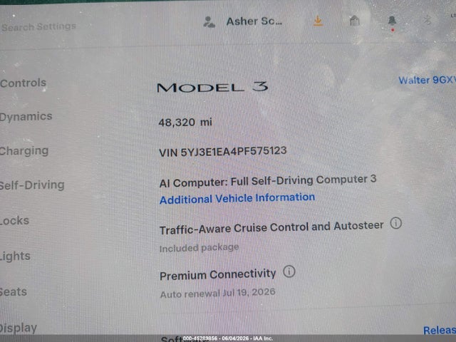 Aukcja sprzedaży 2023 Tesla Model 3 Rear-wheel Drive, vin: 5YJ3E1EA4PF575123, numer aukcji: 45289856