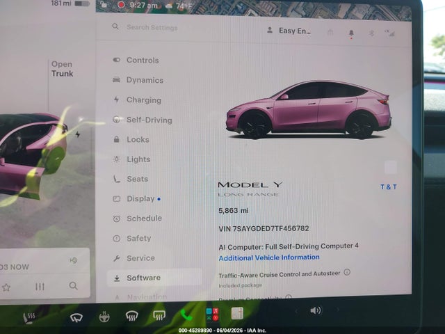 Продаж на аукціоні авто 2026 Tesla Model Y Premium Rear-wheel Drive/rear-wheel Drive, vin: 7SAYGDED7TF456782, номер лоту: 45289890