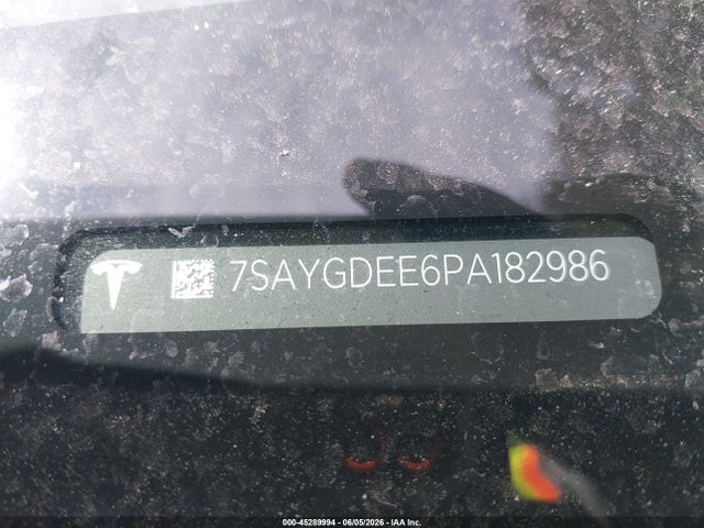 Продаж на аукціоні авто 2023 Tesla Model Y Awd/long Range Dual Motor All-wheel Drive, vin: 7SAYGDEE6PA182986, номер лоту: 45289994