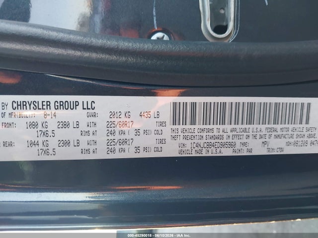Jeep Compass Sport 2014 1C4NJCBB4ED905960 Image 9