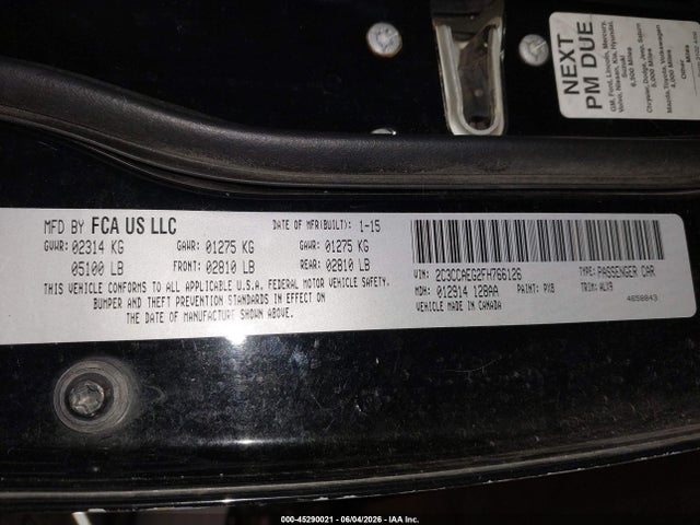2C3CCAEG2FH766126 Chrysler 300C