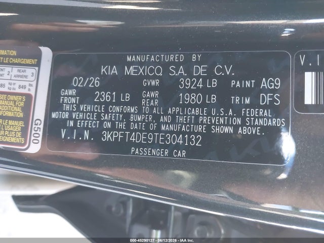 KIA K4 Lxs 2026 3KPFT4DE9TE304132 Image 9