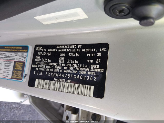 KIA Optima Lx 2015 5XXGM4A78FG402362 Image 9