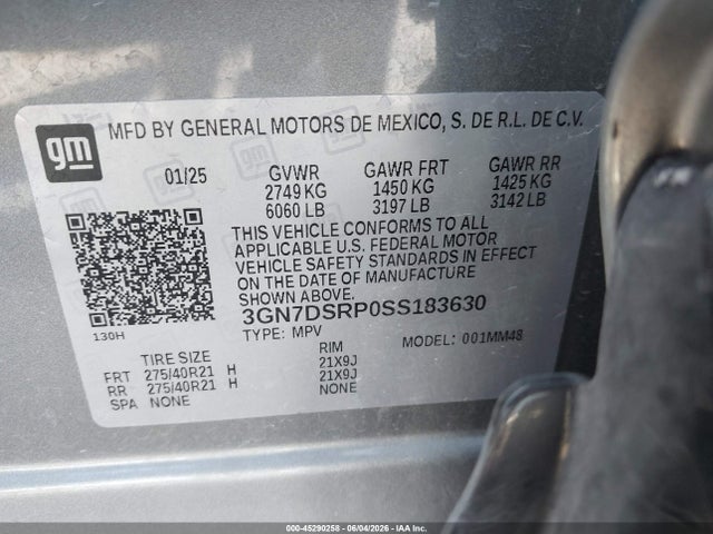 Chevrolet Equinox Ev Rs 2025 3GN7DSRP0SS183630 Image 9