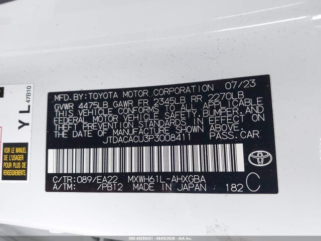 JTDACACU3P3008411 Toyota Prius Prime Xse