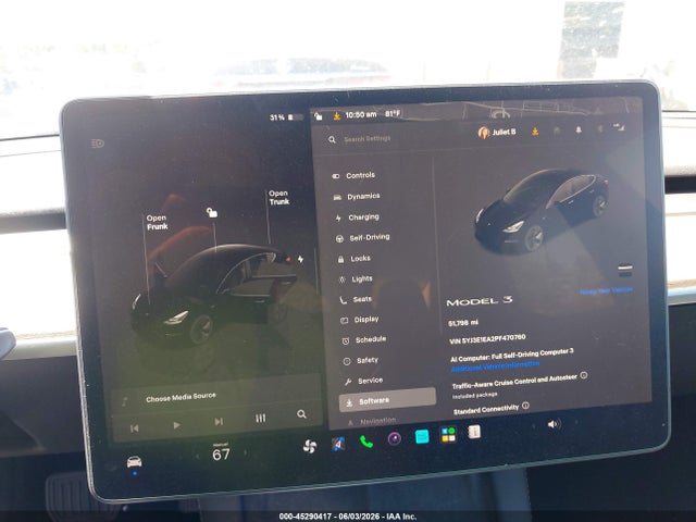 45290417 :رقم المزاد ، 5YJ3E1EA2PF470760 vin ، 2023 Tesla Model 3 Rear-wheel Drive مزاد بيع