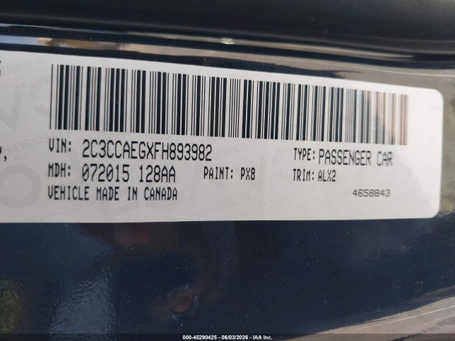 2C3CCAEGXFH893982 Chrysler 300C