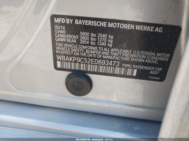BMW 550i Xdrive 2014 WBAKP9C52ED693473 Image 9