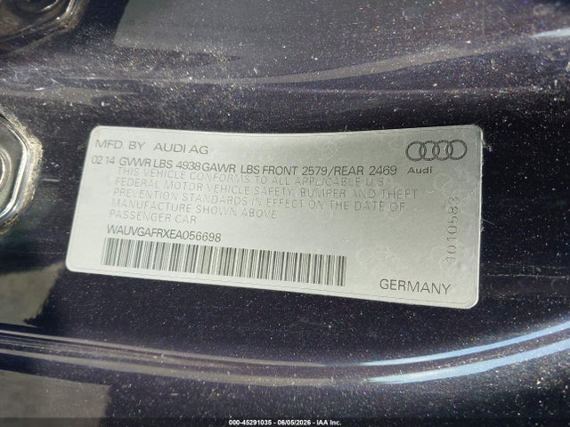 Продажа на аукционе авто 2014 Audi S5 3.0t Premium Plus, vin: WAUVGAFRXEA056698, номер лота: 45291035
