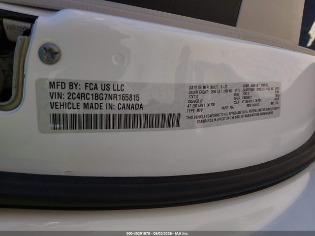 Chrysler Pacifica Touring L 2022 2C4RC1BG7NR165815 Image 9