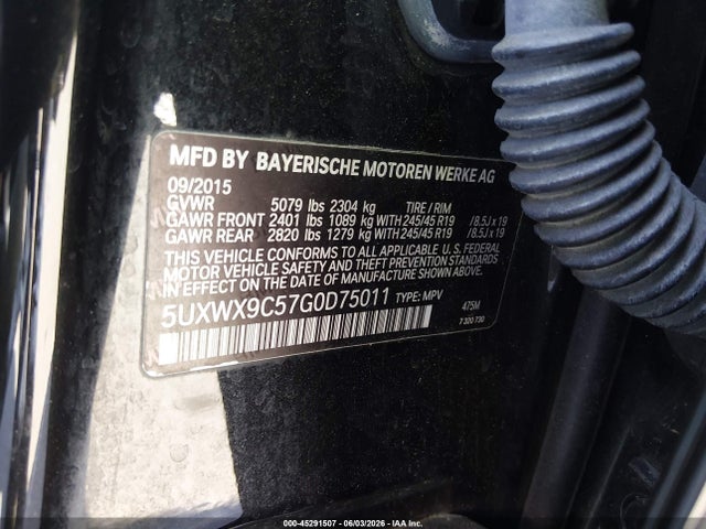 2016 Bmw X3 Xdrive28i მანქანა იყიდება აუქციონზე, vin: 5UXWX9C57G0D75011, აუქციონის ნომერი: 45291507
