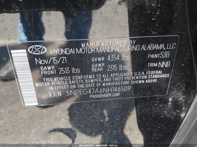 Hyundai SONATA SE 2022 5NPEG4JA6NH146509 Image 9