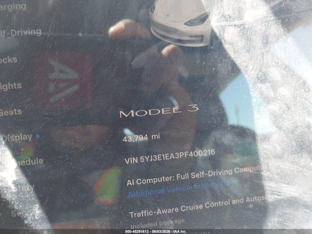 Tesla Model 3 Rear-wheel Drive 2023 5YJ3E1EA3PF400216 Image 7