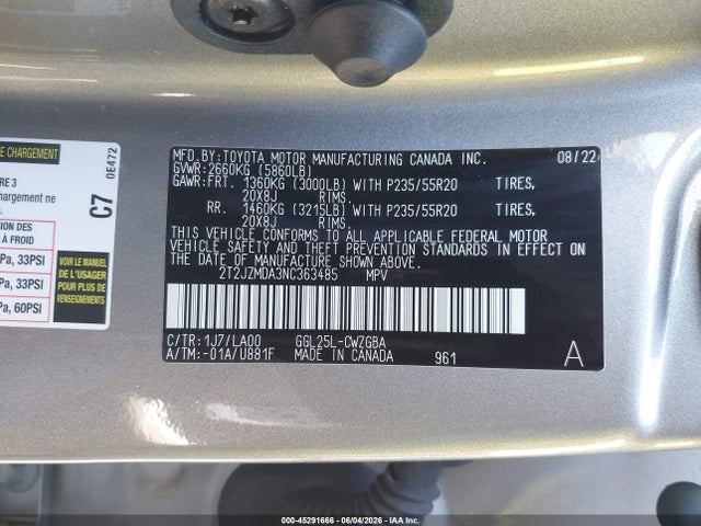 Продаж на аукціоні авто 2022 Lexus Rx 350, vin: 2T2JZMDA3NC363485, номер лоту: 45291666