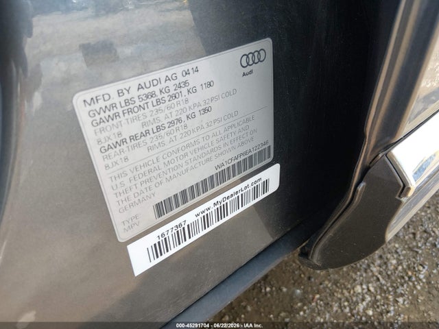 Aukcja sprzedaży 2014 Audi Q5 2.0t Premium, vin: WA1CFAFP6EA122346, numer aukcji: 45291704