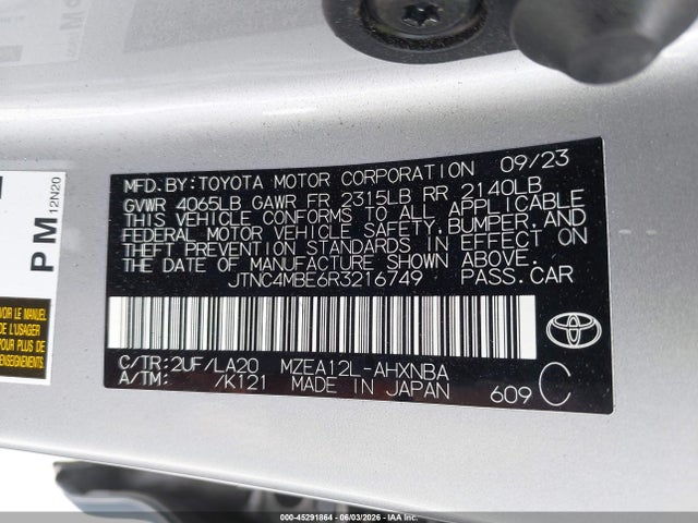 Toyota Corolla Xse 2024 JTNC4MBE6R3216749 Image 9