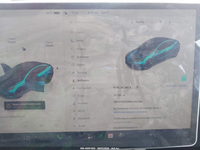Продаж на аукціоні авто 2023 Tesla Model 3 Rear-wheel Drive, vin: 5YJ3E1EA8PF641592, номер лоту: 45291893