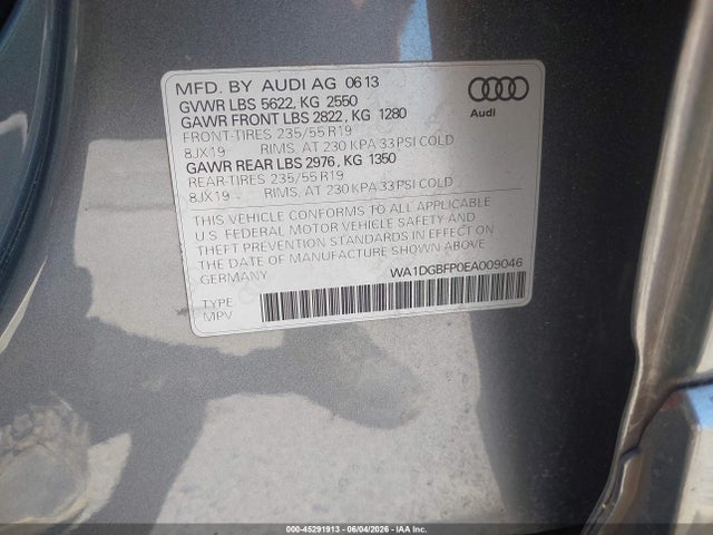 Audi Q5 3.0t Premium Plus 2014 WA1DGBFP0EA009046 Image 9