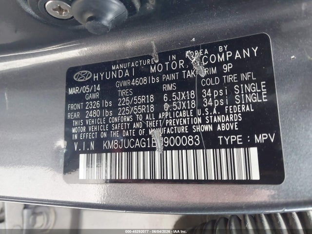 Hyundai Tucson Limited 2014 KM8JUCAG1EU900083 Image 17