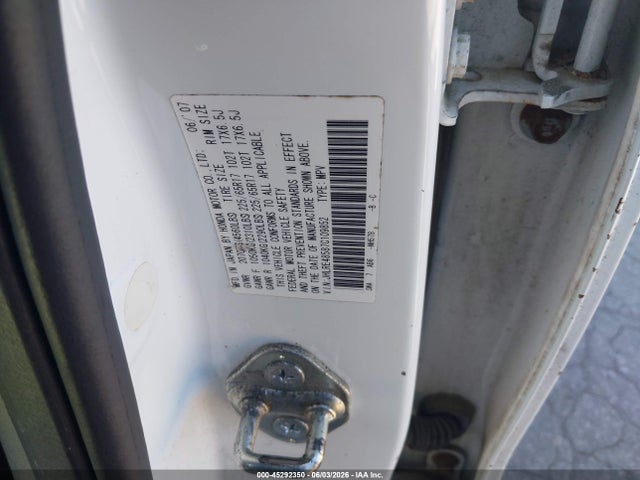 Продажа на аукционе авто 2007 Honda Cr-v Ex, vin: JHLRE48587C109852, номер лота: 45292350
