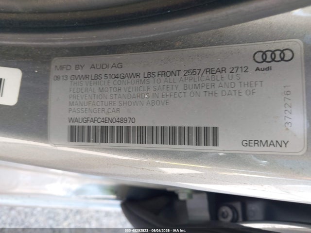 Продажа на аукционе авто 2014 Audi A6 2.0t Premium, vin: WAUGFAFC4EN048970, номер лота: 45292523