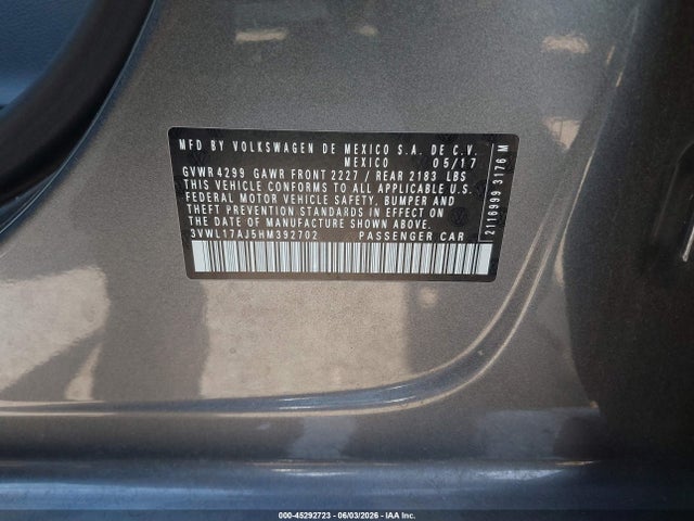 3VWL17AJ5HM392702 Volkswagen Jetta 1.8t Sel/1.8t Sel Premium