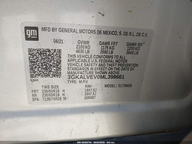 GMC Terrain Awd Slt 2021 3GKALVEV0ML398661 Image 9