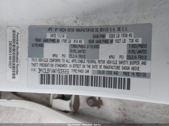 Toyota YARIS LE 2019 3MYDLBYV4KY509989 Image 9