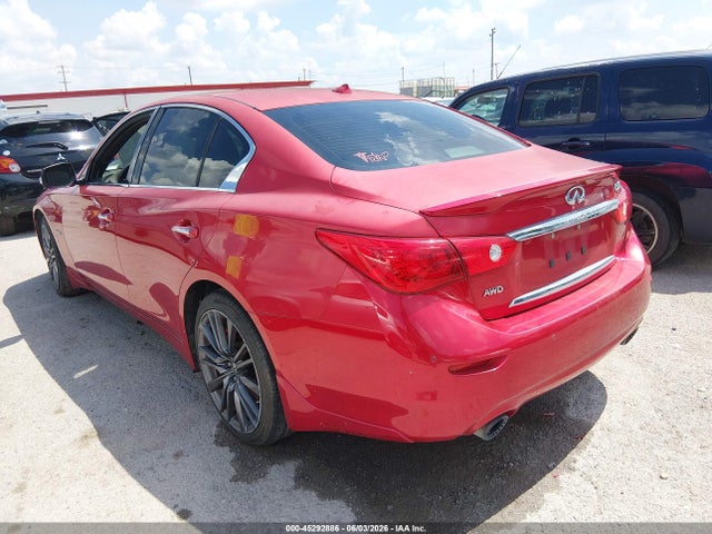 2017 Infiniti Q50 3.0t Red Sport 400 მანქანა იყიდება აუქციონზე, vin: JN1FV7ARXHM872212, აუქციონის ნომერი: 45292886
