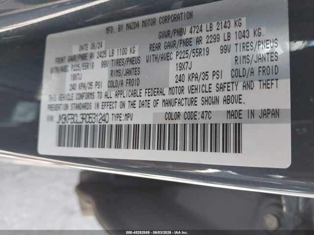 Продажа на аукционе авто 2024 Mazda Cx-5 2.5 S Carbon Edition, vin: JM3KFBCL3R0531240, номер лота: 45292889