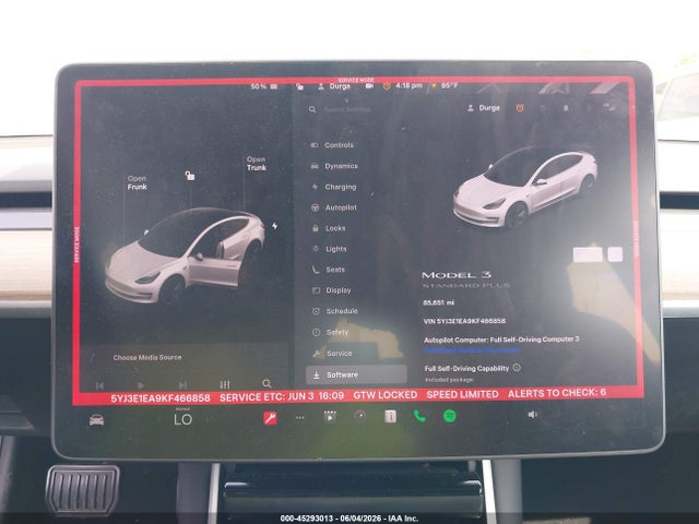 Tesla Model 3 Long Range/mid Range/standard Range/standard Range Plus 2019 5YJ3E1EA9KF466858 Image 7