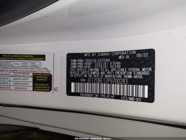 Subaru Brz Limited 2023 JF1ZDBE12P9700283 Image 9
