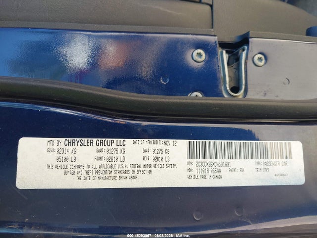 Aukcja sprzedaży 2013 Dodge Charger Se, vin: 2C3CDXBGXDH591691, numer aukcji: 45293067