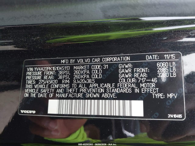 YV4A22PK1G1045113 Volvo Xc90 T6 Momentum