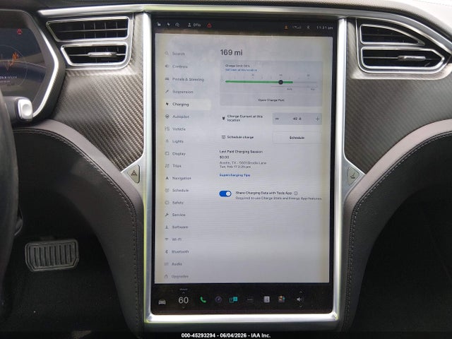 Продажа на аукционе авто 2014 Tesla Model S P85, vin: 5YJSA1H18EFP61599, номер лота: 45293294