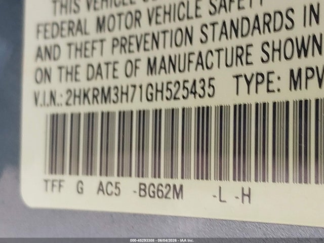 Honda Cr-v Ex-l 2016 2HKRM3H71GH525435 Image 9
