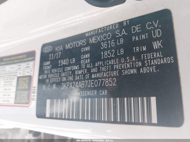 KIA RIO S 2018 3KPA24AB7JE077852 Image 9