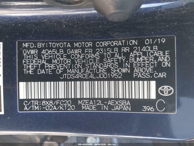 Toyota COROLLA SE 2020 JTDS4RCE4LJ001952 Image 9