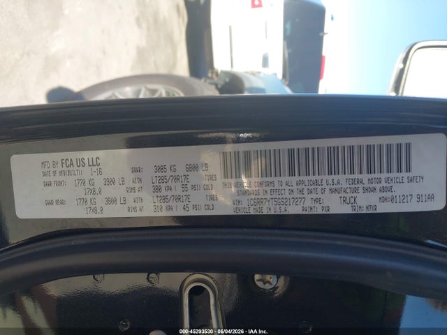 RAM 1500 Rebel 2016 1C6RR7YT5GS217277 Image 9