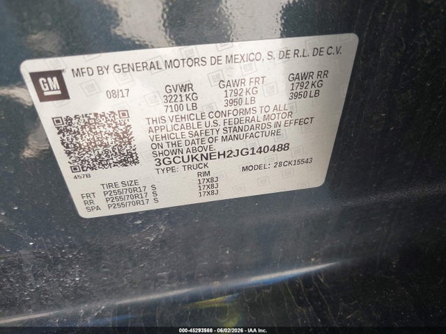 Chevrolet Silverado 1500 Wt 2018 3GCUKNEH2JG140488 Image 9