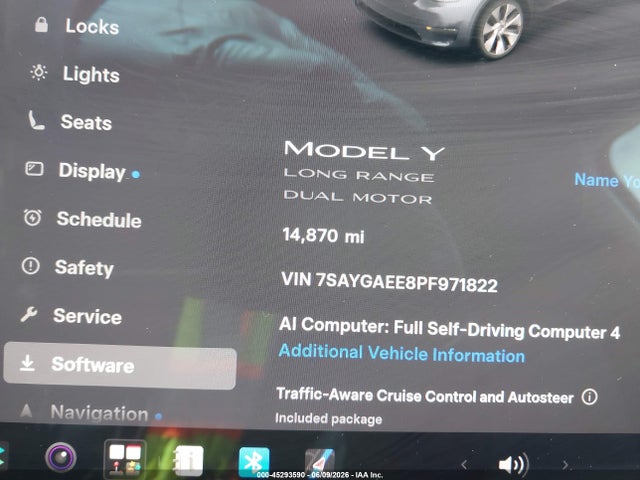 Aukcja sprzedaży 2023 Tesla Model Y Awd/long Range Dual Motor All-wheel Drive, vin: 7SAYGAEE8PF971822, numer aukcji: 45293590