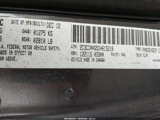 2013 Chrysler 300 Motown მანქანა იყიდება აუქციონზე, vin: 2C3CCAAG5DH615218, აუქციონის ნომერი: 45293612