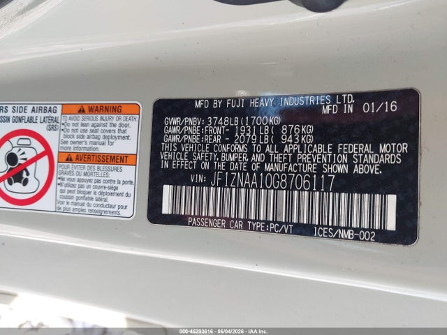Продаж на аукціоні авто 2016 Scion Fr-s Release Series 2.0, vin: JF1ZNAA10G8706117, номер лоту: 45293616
