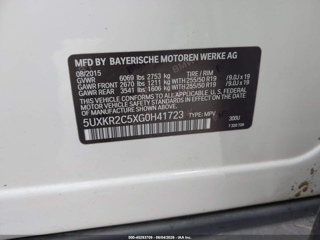 5UXKR2C5XG0H41723 BMW X5 Sdrive35i