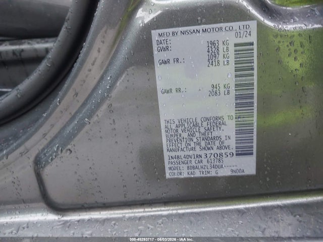 1N4BL4DV1RN370859 Nissan Altima Sv Fwd