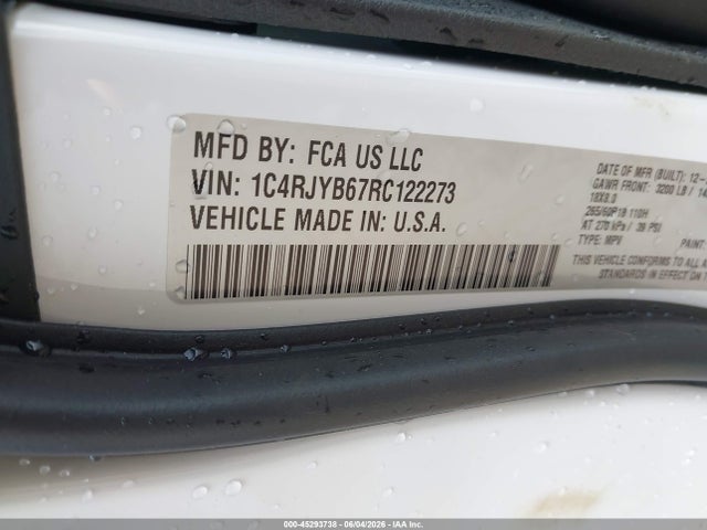 45293738 :رقم المزاد ، 1C4RJYB67RC122273 vin ، 2024 Jeep Grand Cherokee 4xe مزاد بيع