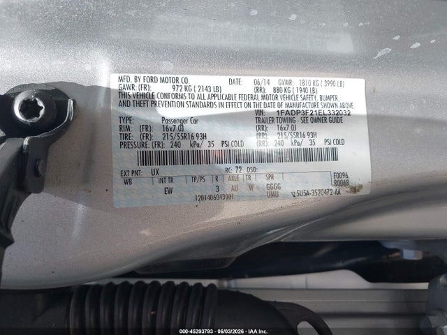 Aukcja sprzedaży 2014 Ford Focus Se, vin: 1FADP3F21EL332032, numer aukcji: 45293793