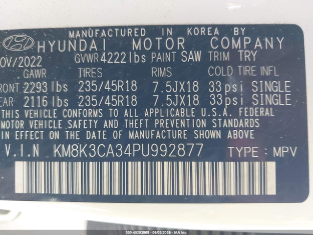Hyundai Kona N Line 2023 KM8K3CA34PU992877 Image 9