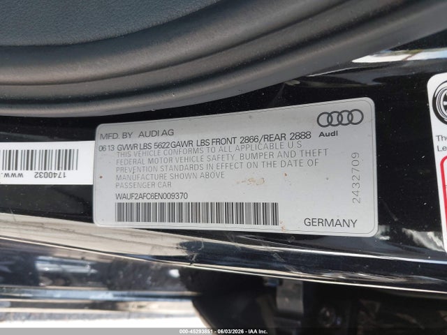 WAUF2AFC6EN009370 Audi S6 4.0t Prestige